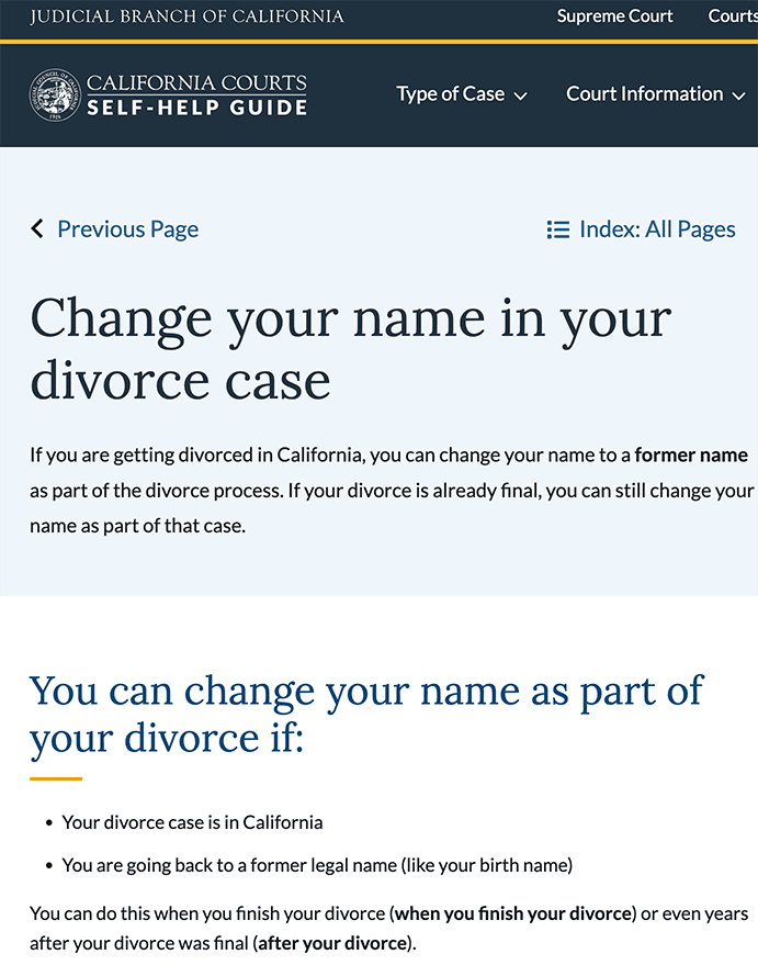 California Guide to Name Change After Divorce - Santa Ana Lawyers 